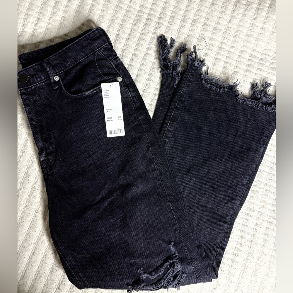 BDG Black Distressed Ankle Jeans